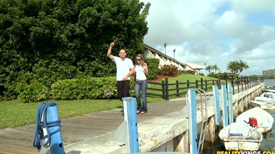 Courtney flew down to Miami and is soon to border on come