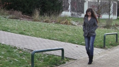 Sexy-tempered brown-haired Silvia F bouncing on dinky